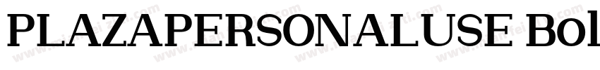 PLAZAPERSONALUSE Bold字体转换
